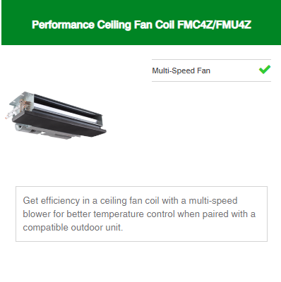 Performance Ceiling Fan Coil