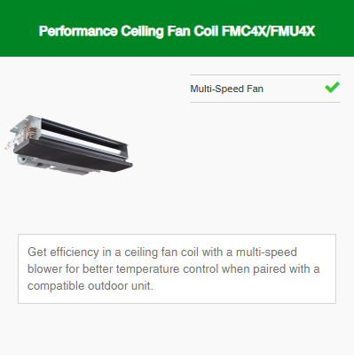 Performance Ceiling Fan Coil