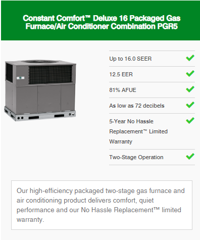 Gas Furnace/Air Conditioner Combination