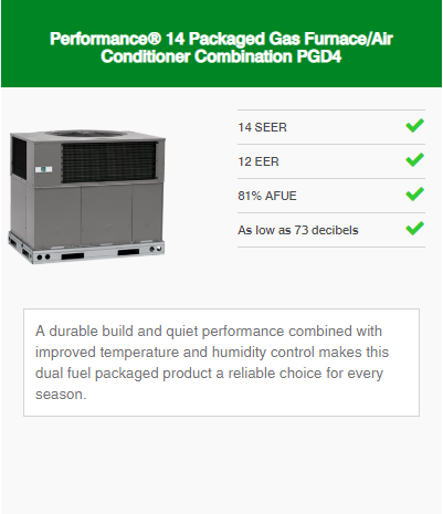 Performance 14 Packaged Gas Furnace